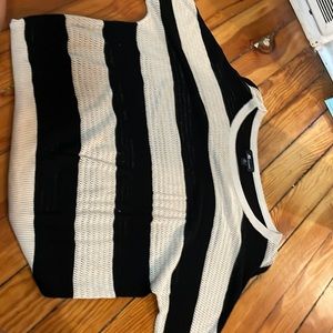 black and tan striped shirt, kinda See-through